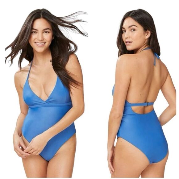NWT Andie Lagos One Piece Swimsuit Horizon Blue Size Medium - Picture 1 of 5
